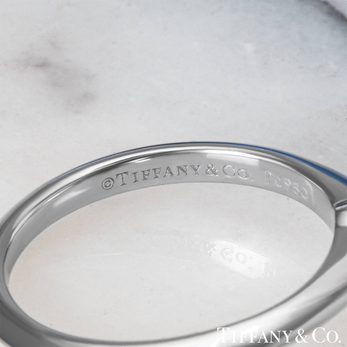 Tiffany & Co. Platinum Diamond Setting Ring 1.08ct I/VS1 XXX